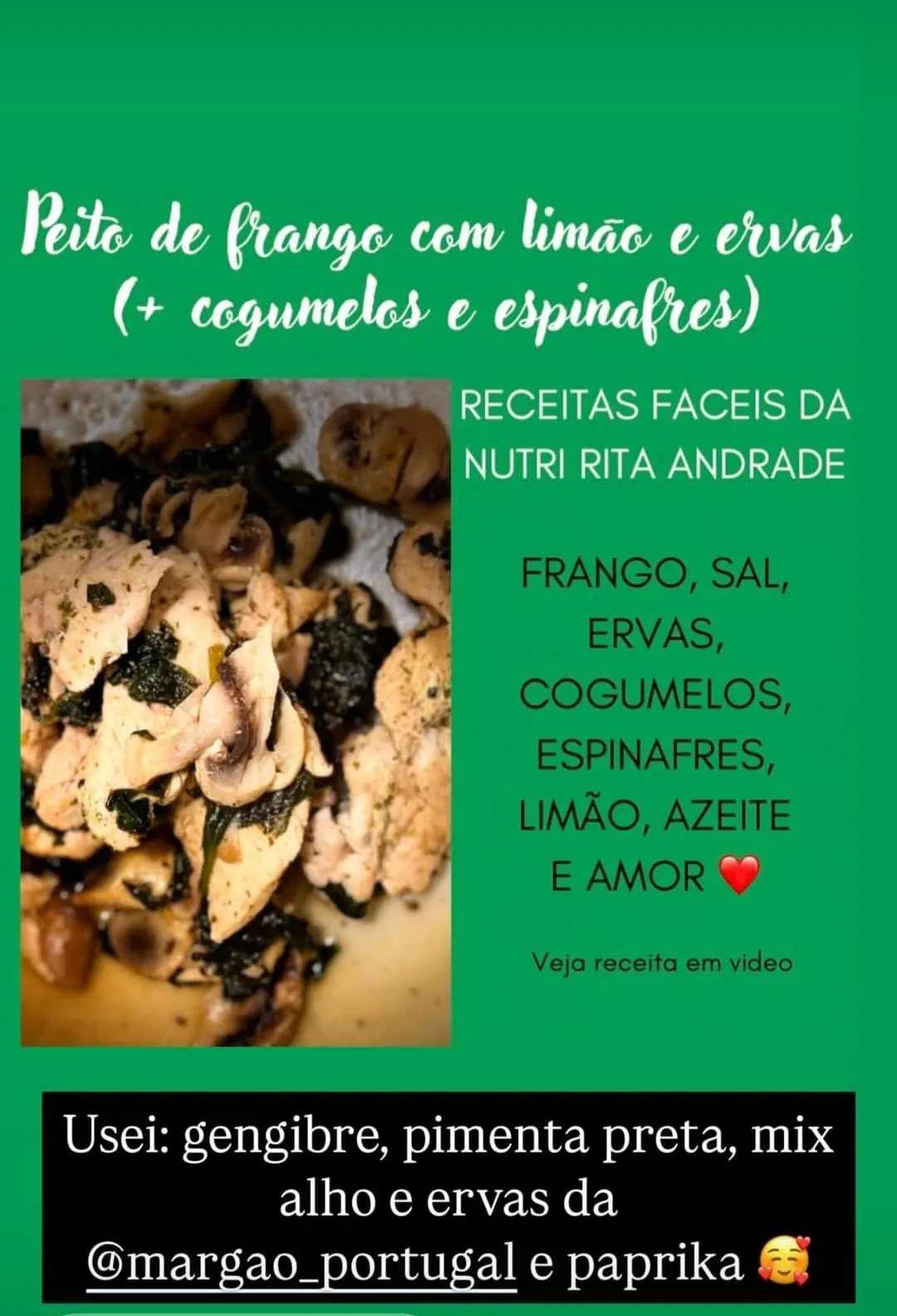 Peito de Frango com limão e ervas